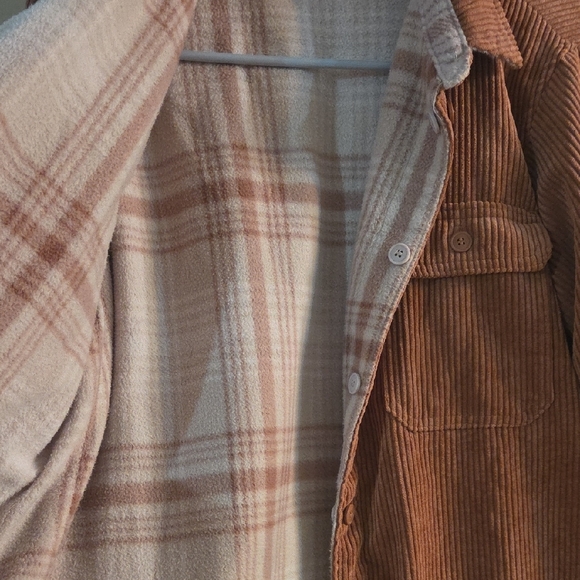 Love Tree Corduroy Utility Jacket . Reversible - Picture 3 of 5